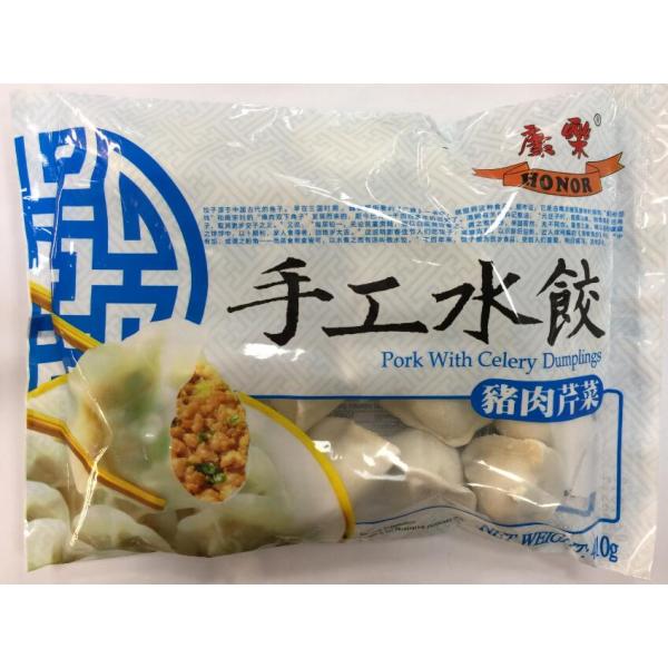 康乐猪肉芹菜饺子410G