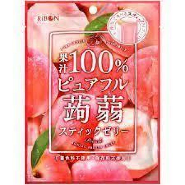 日本RIBON蒟蒻果冻桃子味 104G