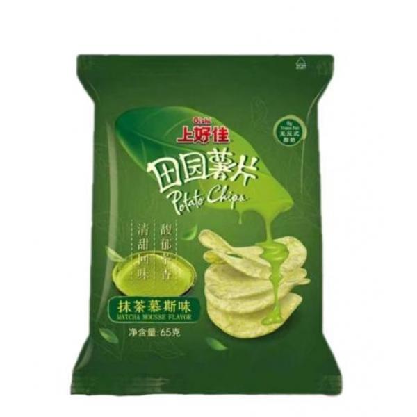 上好佳田园薯片抹茶慕斯味65G