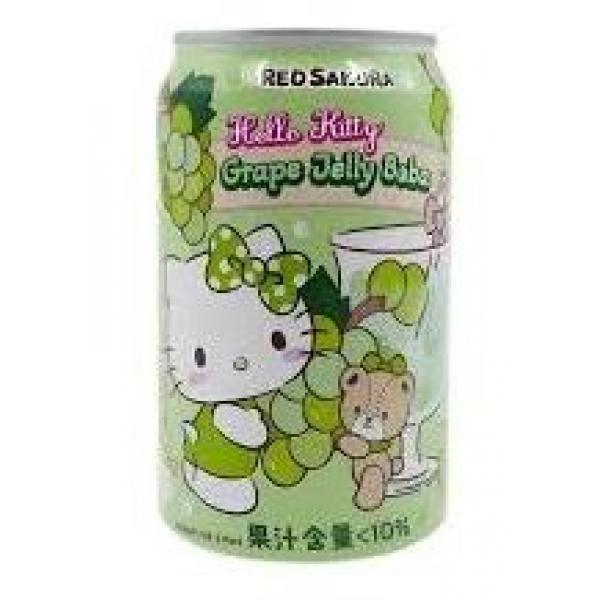 HELLO KITTY葡萄芦荟爆珠饮料310ML