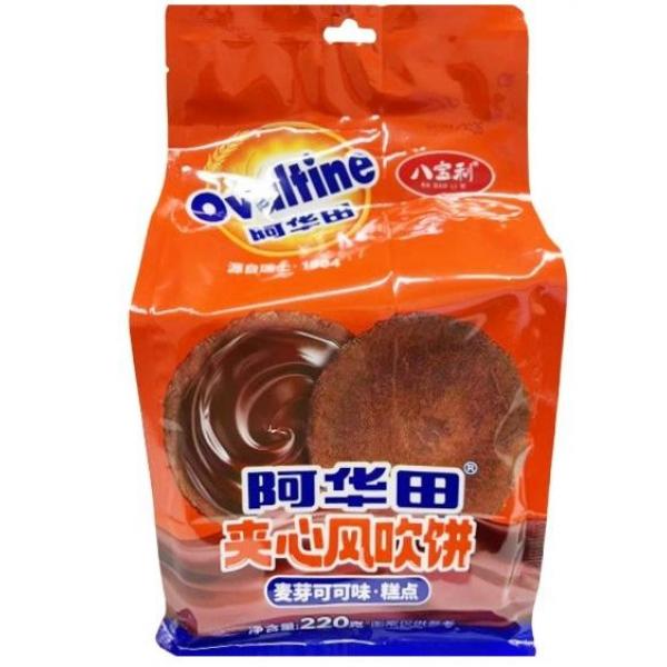 阿华田可可味夹心风吹饼220G