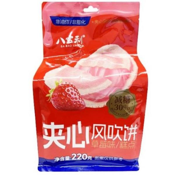 阿华田草莓夹心风吹饼220G