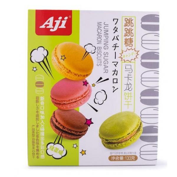 Aji跳跳糖马卡龙饼干-抹茶味133g