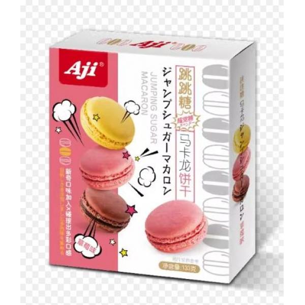 Aji跳跳糖马卡龙饼干-草莓味133g