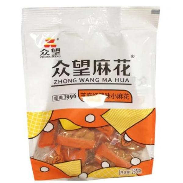 众望 芝麻红糖味小麻花 235g