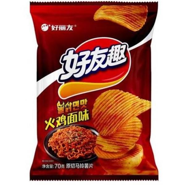 好丽友-好友趣薯片 火鸡面味70g