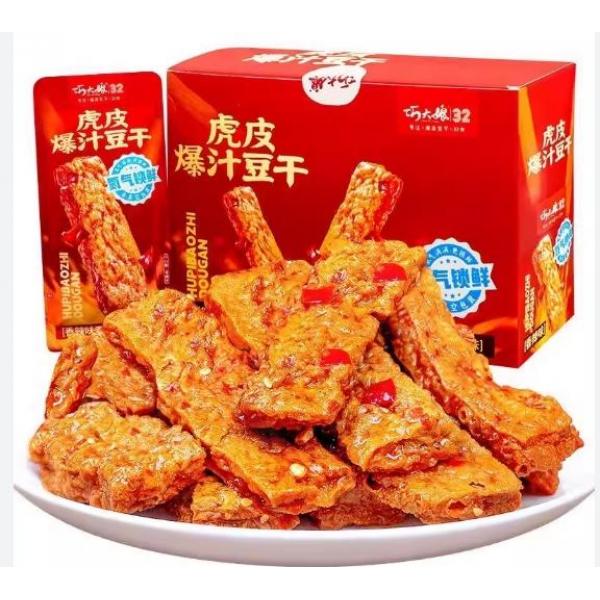 巧大娘虎皮爆汁豆干香辣味20X20G