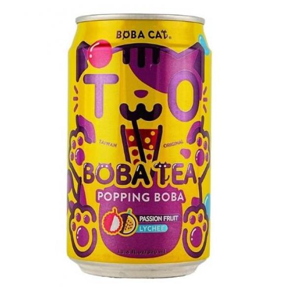 BOBA百香果荔枝爆珠奶茶320ML