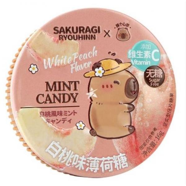 卡皮巴拉薄荷糖-白桃16g